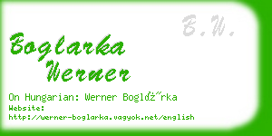 boglarka werner business card